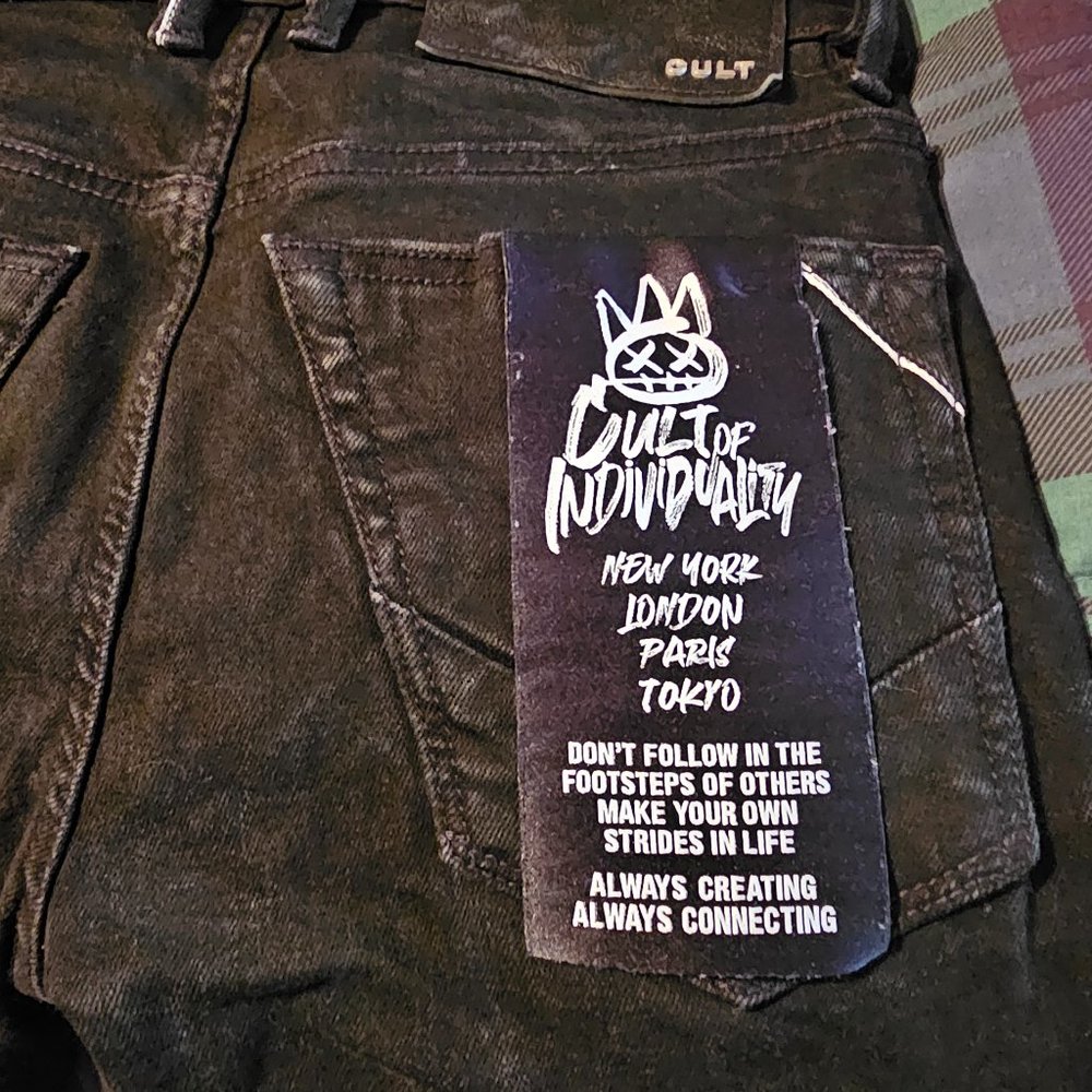 Cult of Individuality Men's  Super Skinny Punk Distressed Jeans Sz 30